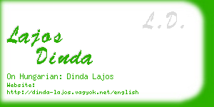 lajos dinda business card